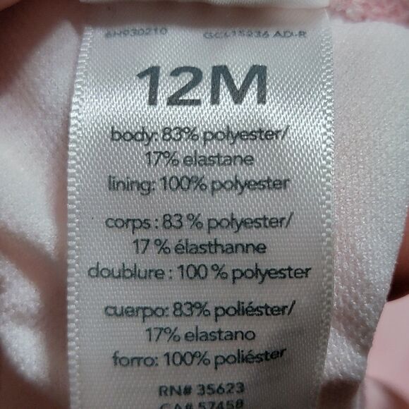 Carter's Just One You Infants 1 Pc Swimsuit Double Pink Flamingos - Size 12 Mo - Picture 5 of 5